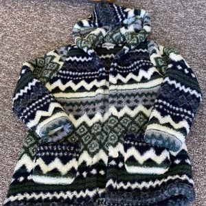 wrangler Sherpa button up with hood